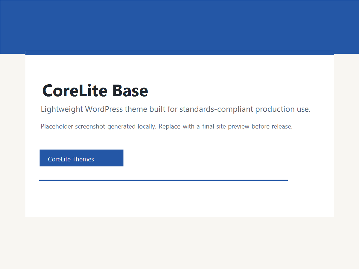 CoreLite Base theme preview