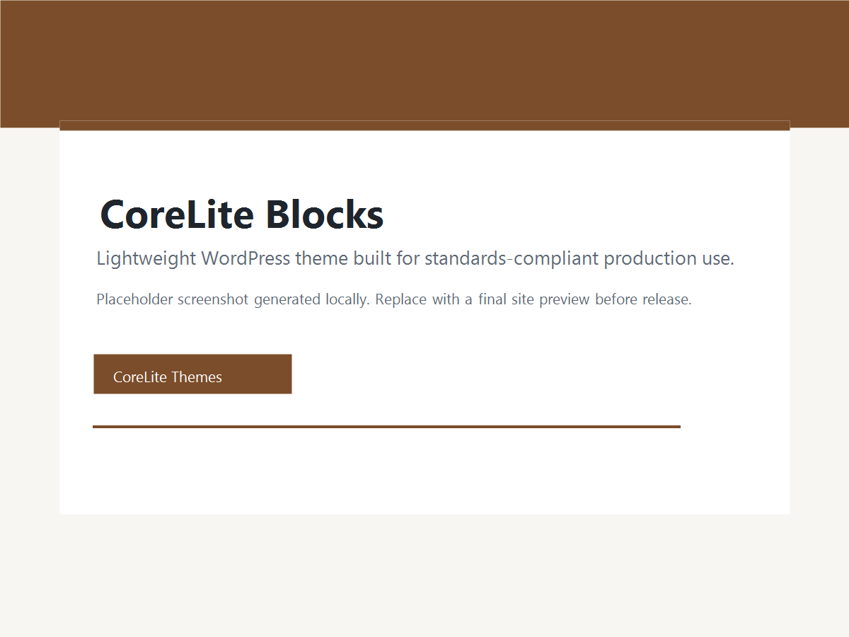 CoreLite Blocks theme preview