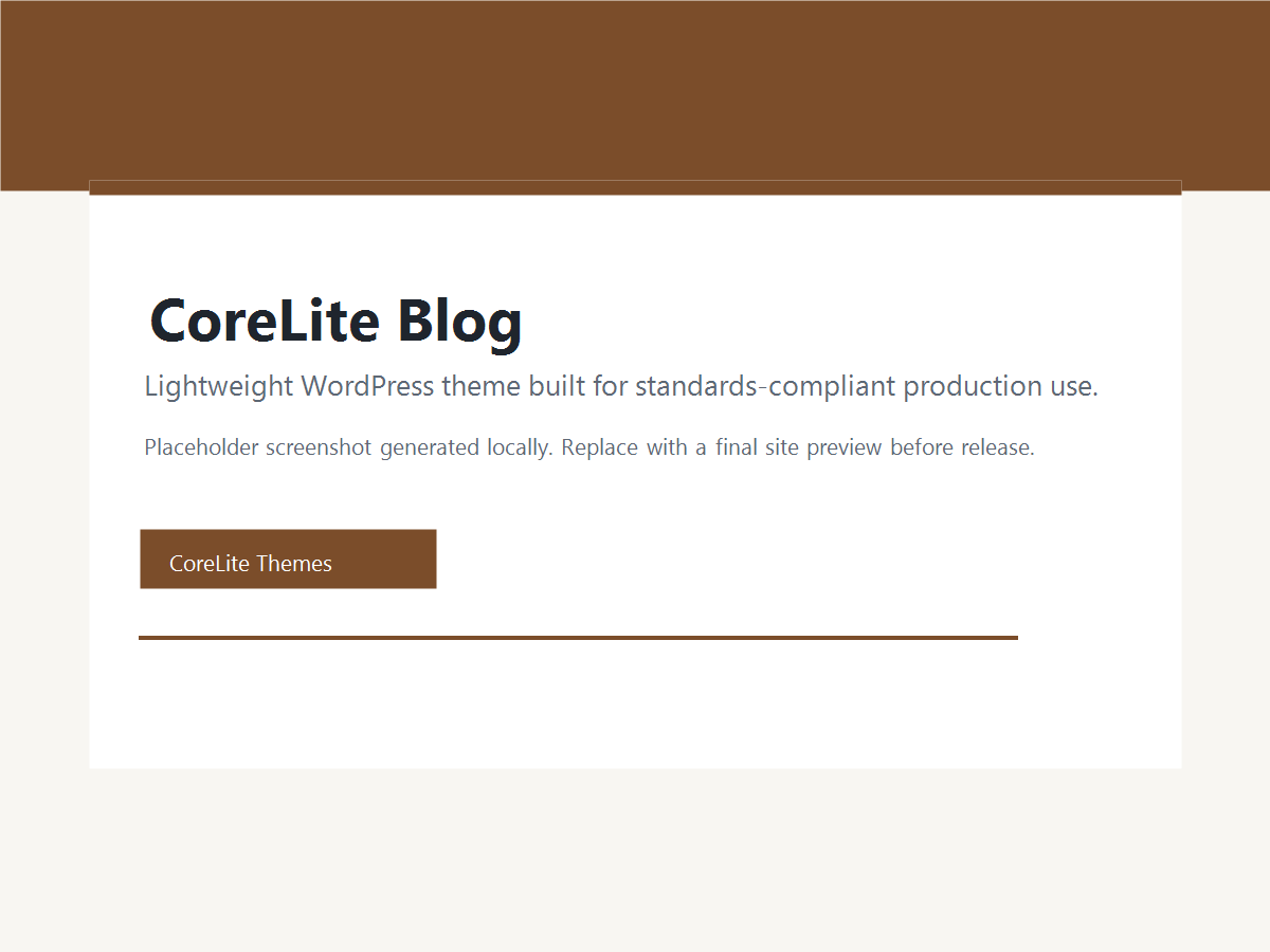 CoreLite Blog theme preview