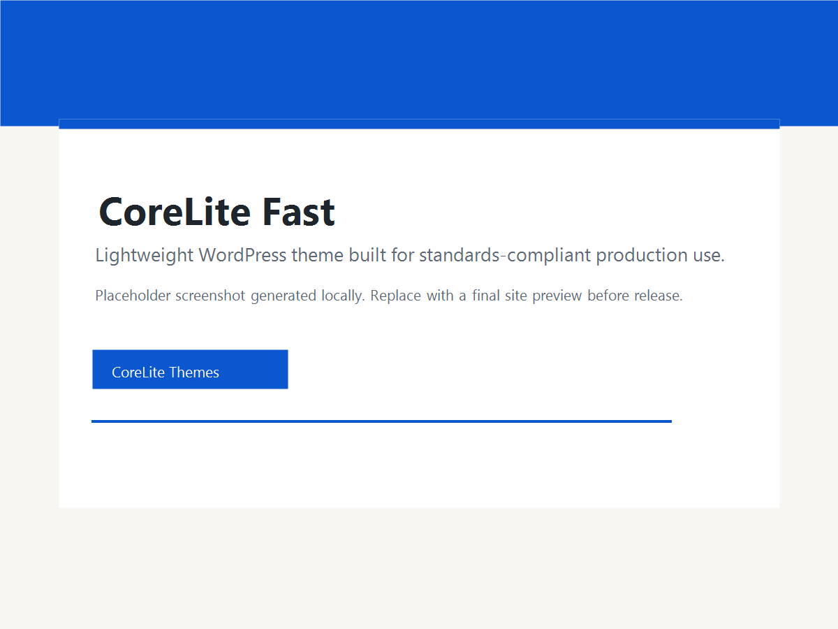 CoreLite Fast theme preview